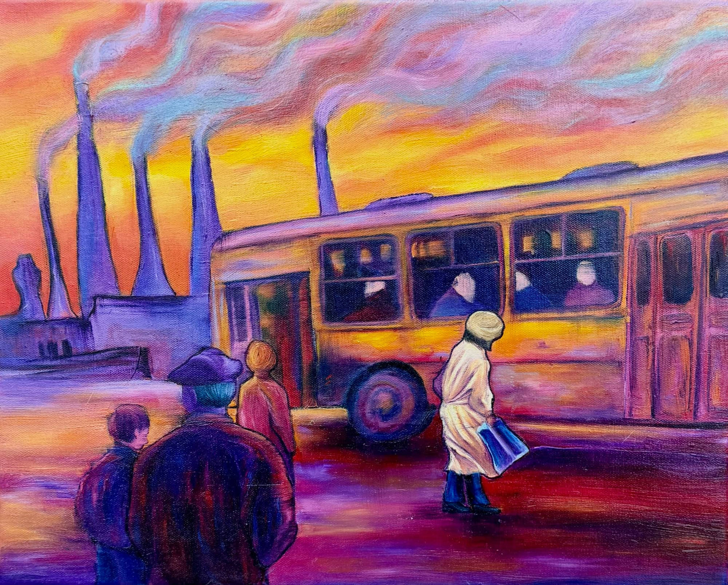 Obraz „Moment” – farba olejna na płótnie, format 50 × 40 cm, autorka Ewelina Kogut