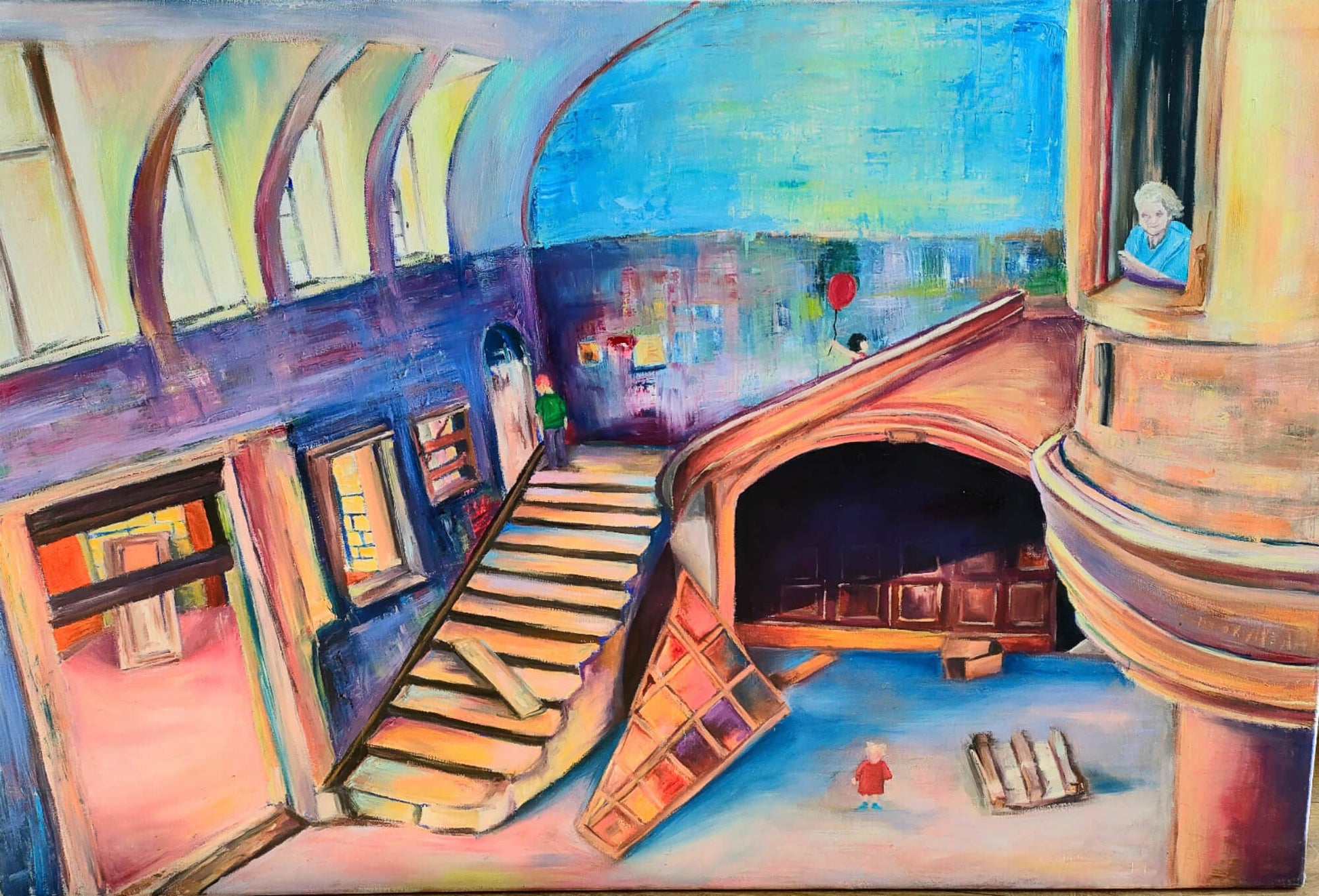 Obraz „Nie wrócę” – farba olejna na płótnie, format 70 × 120 cm, autorka Ewelina Kogut