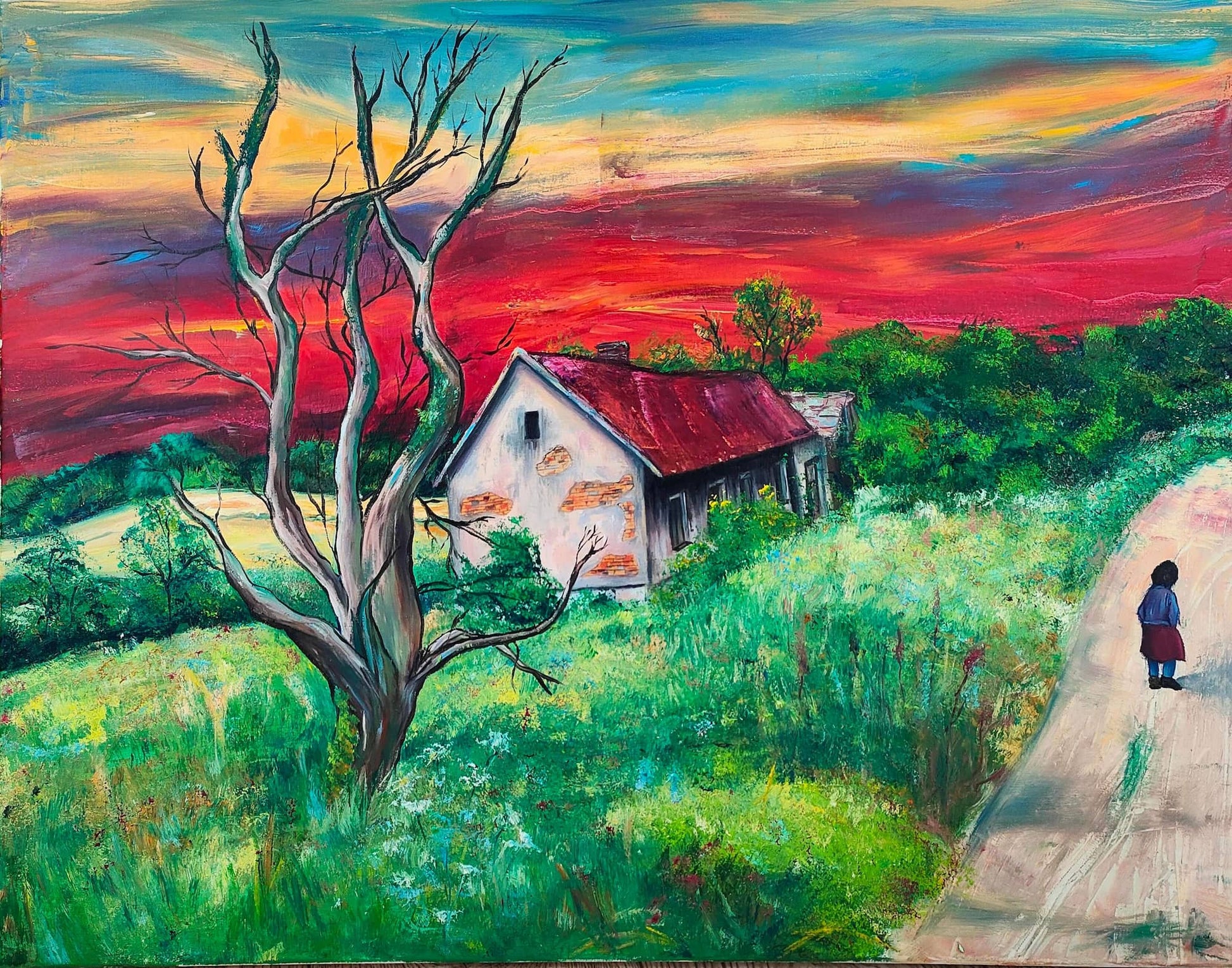 Obraz „Radocyna” – farba olejna na płótnie, format 60 × 80 cm, autorka Ewelina Kogut