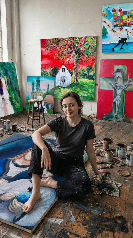 Obraz na zamówienie ręcznie malowany przez Ewelinę Kogut indywidualny obraz tworzony na zamówienie